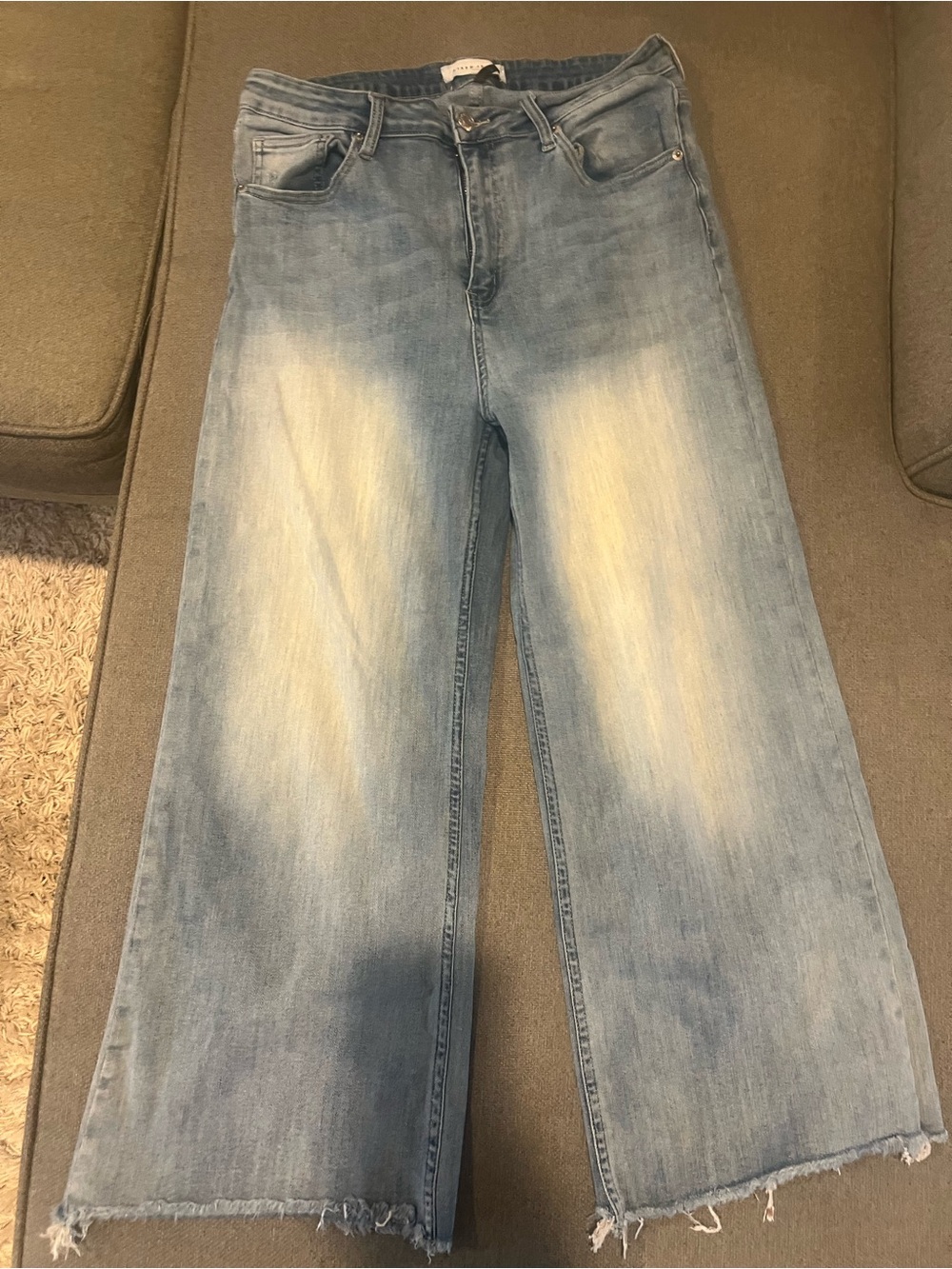 Risen Light Blue Wide-Leg Women’s Jeans
